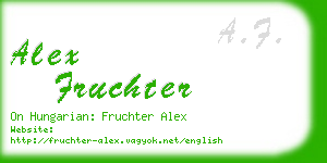 alex fruchter business card